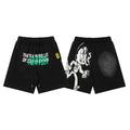 That's A Awful Lot Of Cough Syrup Cartoon Mascot Sweatshorts - Black