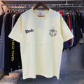 RHUDE Minimalist Logo & Crest Graphic T-Shirt - Cream