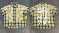 That's A Awful Lot Of Cough Syrup Distressed Plaid Button-Down Shirt - Yellow Plaid
