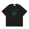 Casablanca Paris Laurel Wreath Logo T-Shirt - Black