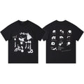 Enfants Riches Déprimés All-Over Abstract Graphic Grid T-Shirt - Black