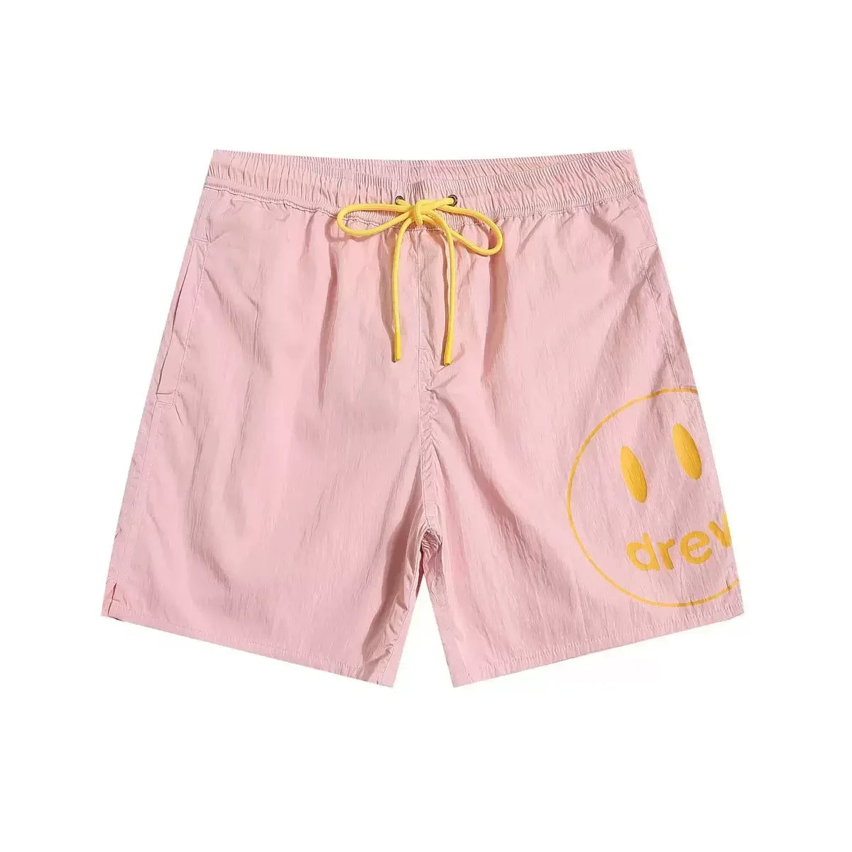 Drew House Smiley Face Swim Shorts, Light Pink