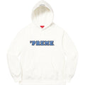 Supreme Cutout Logo Hooded Sweatshirt - White / Blue