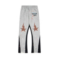 Gallery Dept. "GALERIE DEPT." Checkered Star Graphic Paint Splatter Contrast Panel Sweatpants - Heather Grey