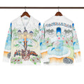 Casablanca Architectural Arch & Racing Silk-Style Shirt - White
