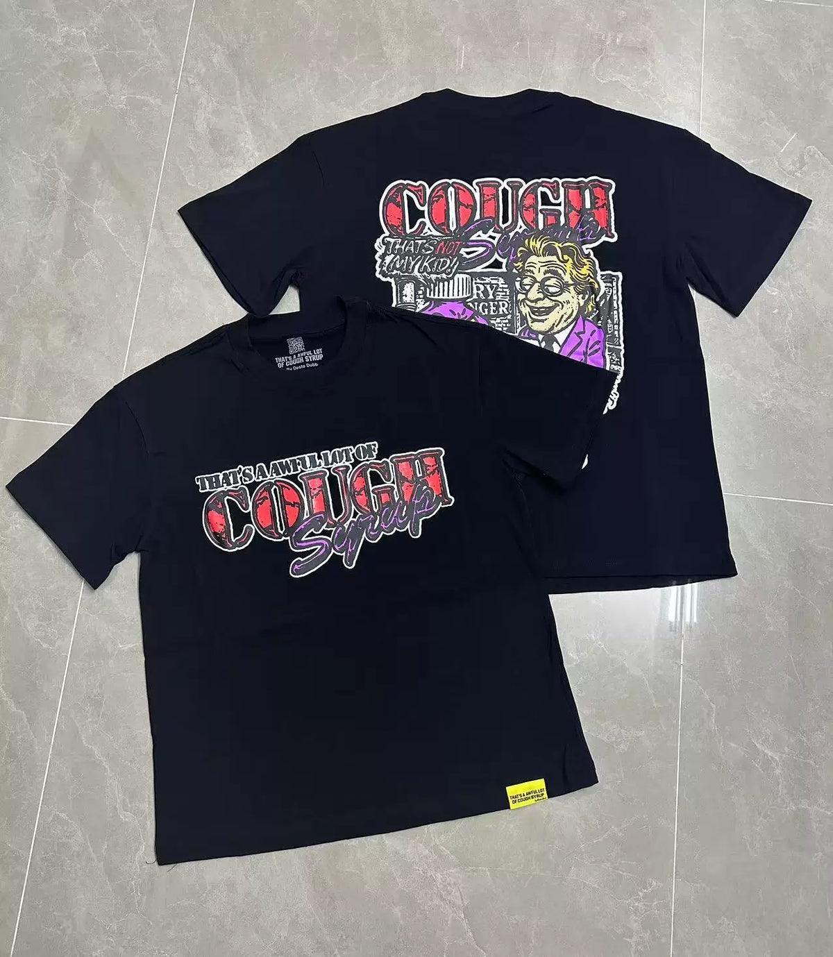 That's A Awful Lot Of Cough Syrup Classic Logo T-Shirt - Black