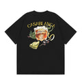 Casablanca Cocktail & Olive Garnish Back Graphic T-Shirt - Black