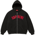 Supreme Arch Logo Zip-Up Hooded Sweatshirt - Black