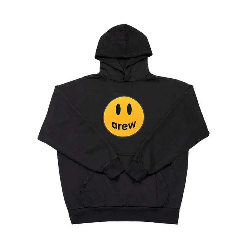 Drew House Smiley Face Pullover Hoodie, Black