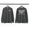 Gallery Dept. Hollywood Logo Long Sleeve T-Shirt - Charcoal Grey