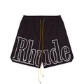 RHUDE Signature Script Logo Athletic Shorts - Black / White