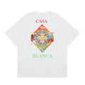 Casablanca Sunburst Diamond Logo T-Shirt - White