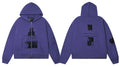 Enfants Riches Déprimés Purple Portrait & Text Zip-Up Hoodie - Purple