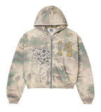 Vale Forever Cheetah Camo Zip Up Green