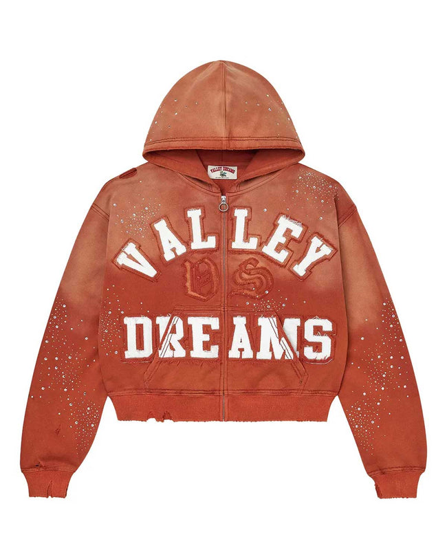 Vale Forever Classico Zip Up Hoodie Orange Hover Image
