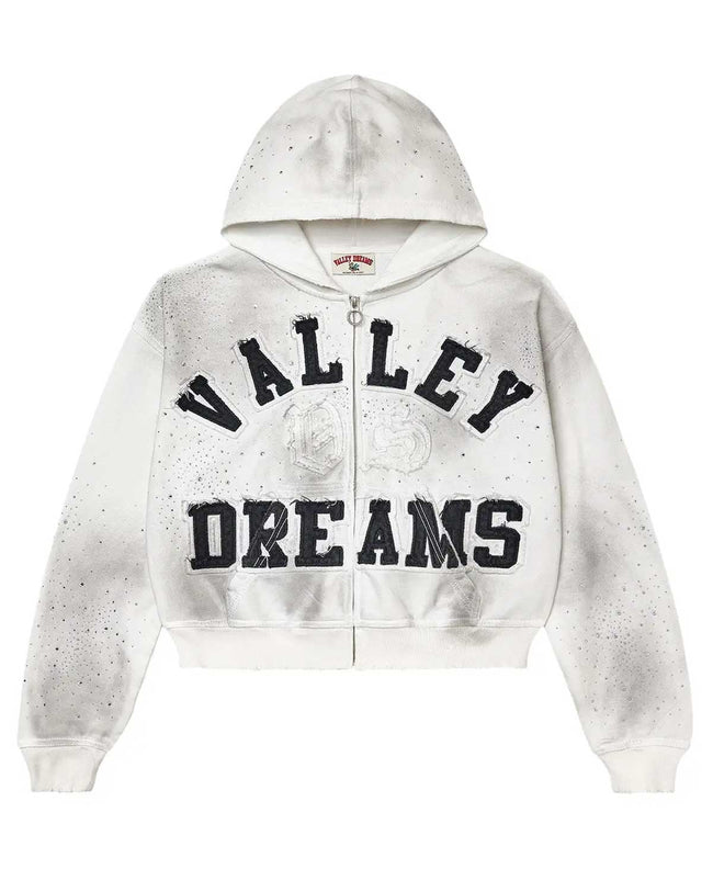 Vale Forever Classico Zip Up Hoodie White Hover Image