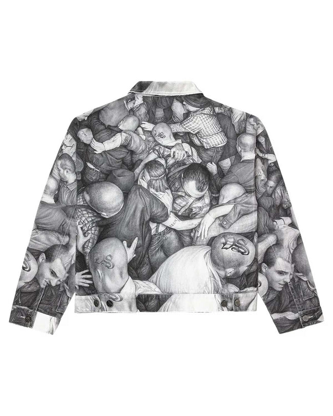 Vale Forever X Dan Witz Moshpit Trucker Jacket White Main Image