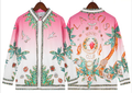 Casablanca Pink Gradient Resort Silk-Style Shirt - White / Pink